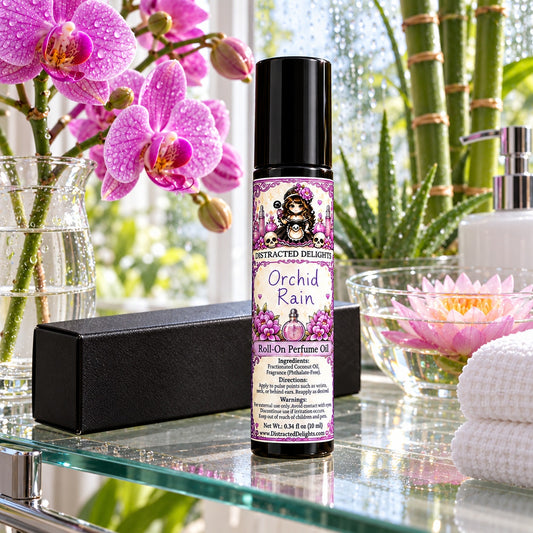Orchid Rain Perfume Oil Roll On Clean Spa Floral Handmade Fragrance