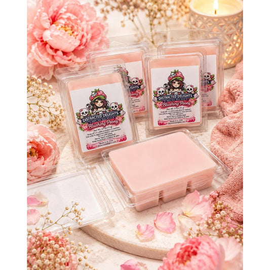 Peony Wax Melts | Blushing Peony & Fruit Soy Wax Melts | Floral Wax Tarts | Rose Scented Home Fragrance | Wax Warmer Melts