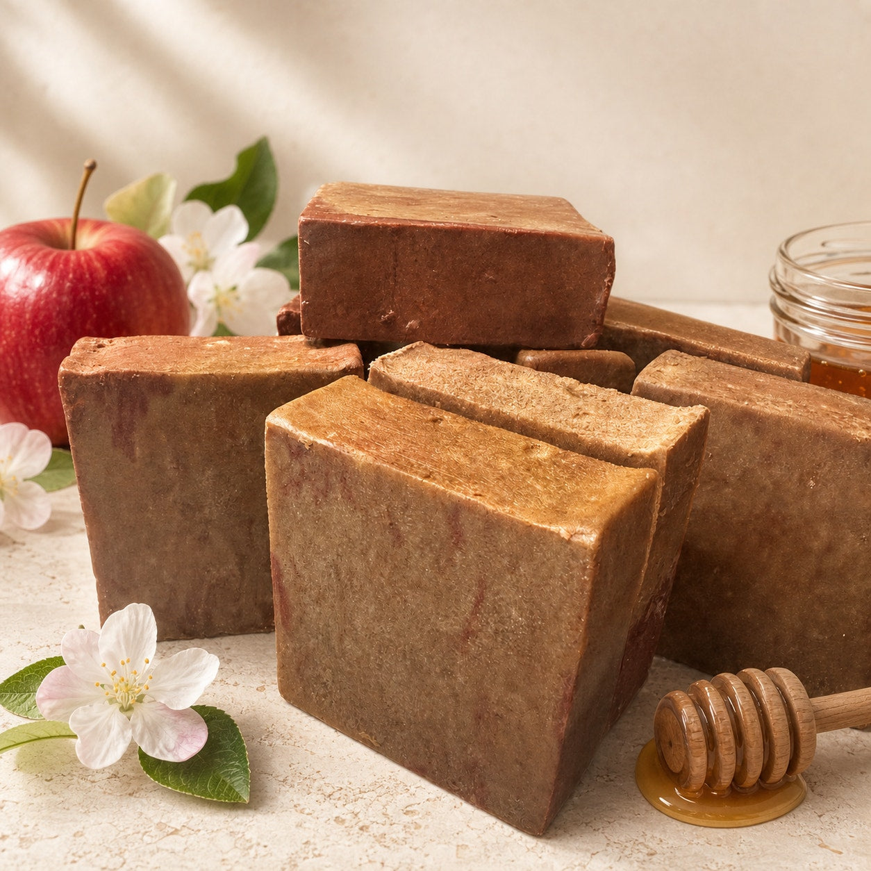 Apple Honey Cold Process Soap – Handmade Artisan Bar, Apple Pear & Honey Scent