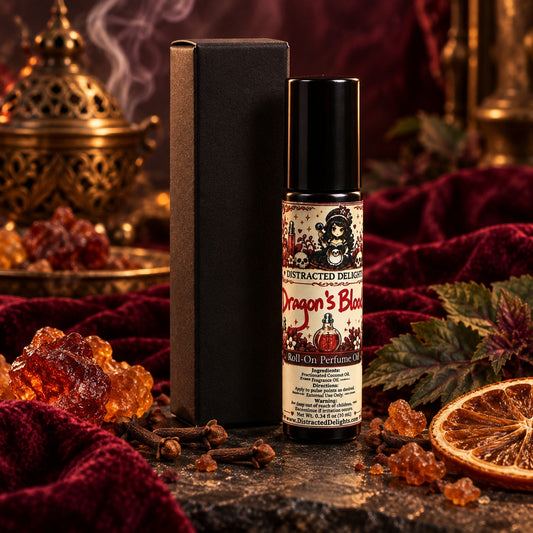Dragon’s Blood Roll-On Perfume Goth Fragrance Warm Resin Incense Amber Patchouli
