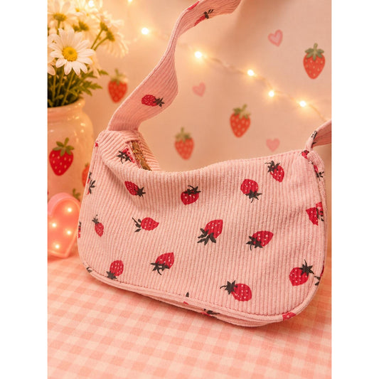 One-of-a-Kind 9-Piece Strawberry Shortcake Gift Bundle | Kawaii Gift Set | Pillowcase, Purse, Perfume, Earrings & More