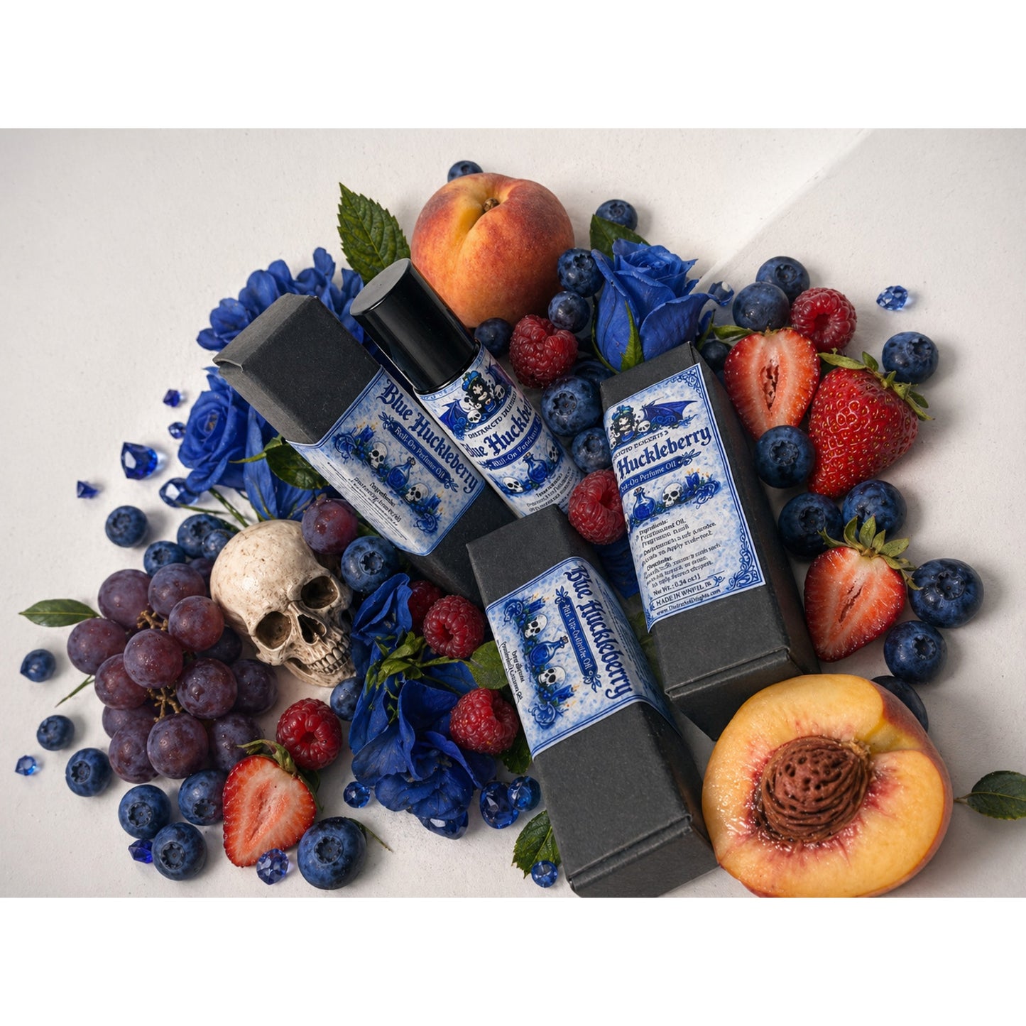 Blue Huckleberry Roll On Perfume Oil 10mL Fruity Scent Peach Strawberry Berry