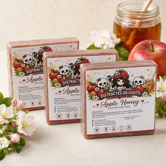 Apple Honey Cold Process Soap – Handmade Artisan Bar, Apple Pear & Honey Scent