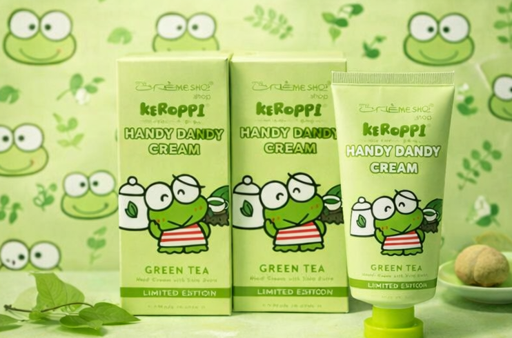 Hello Kitty X Creme Shop KEROPPI Green Tea Hand Lotion!