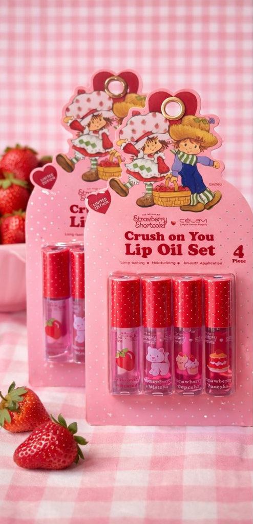 Strawberry Shortcake™ x Célavi Crush On You Lip Oil Set (Limited Edition, 4-Piece)