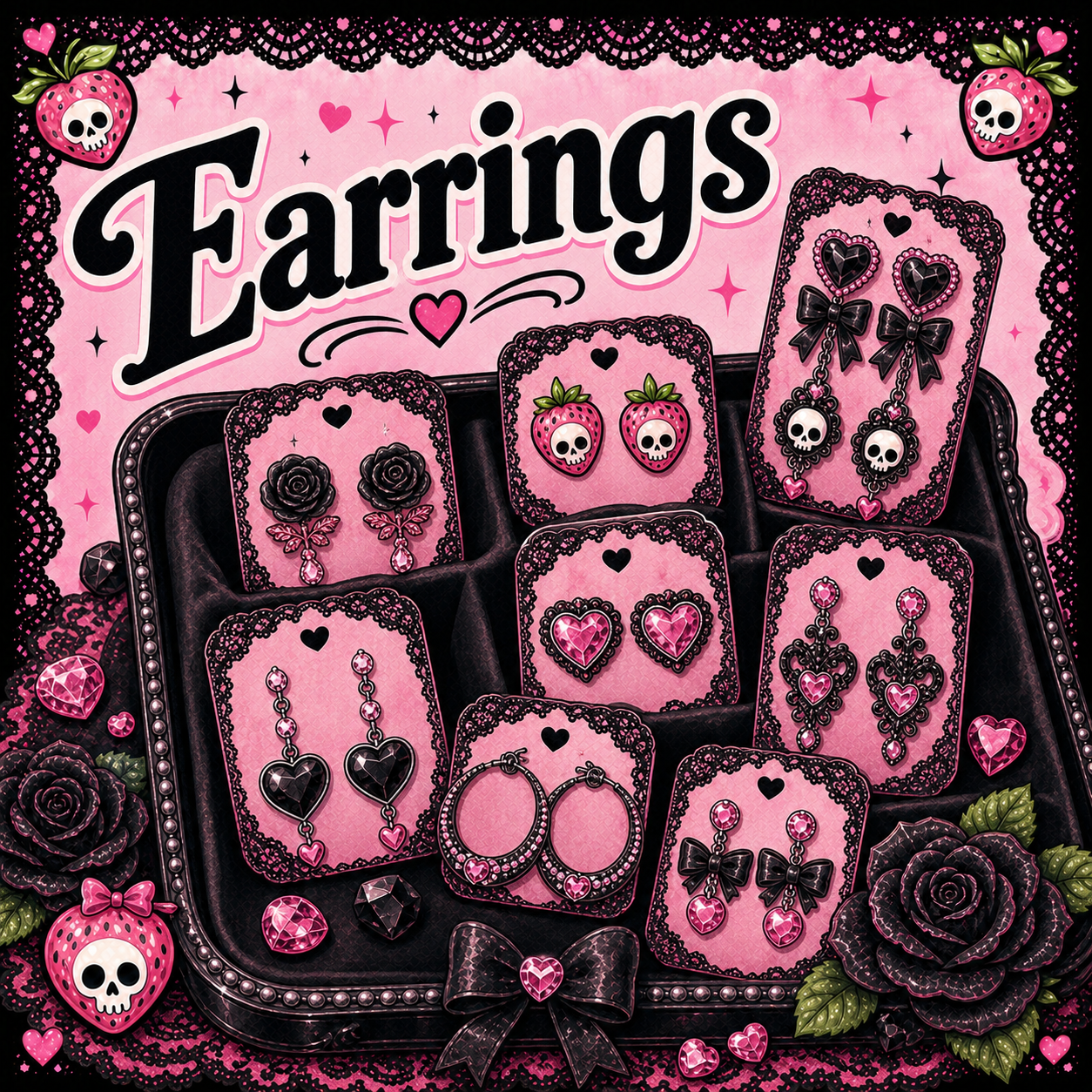 Earrings-Big Happiness, Small Package