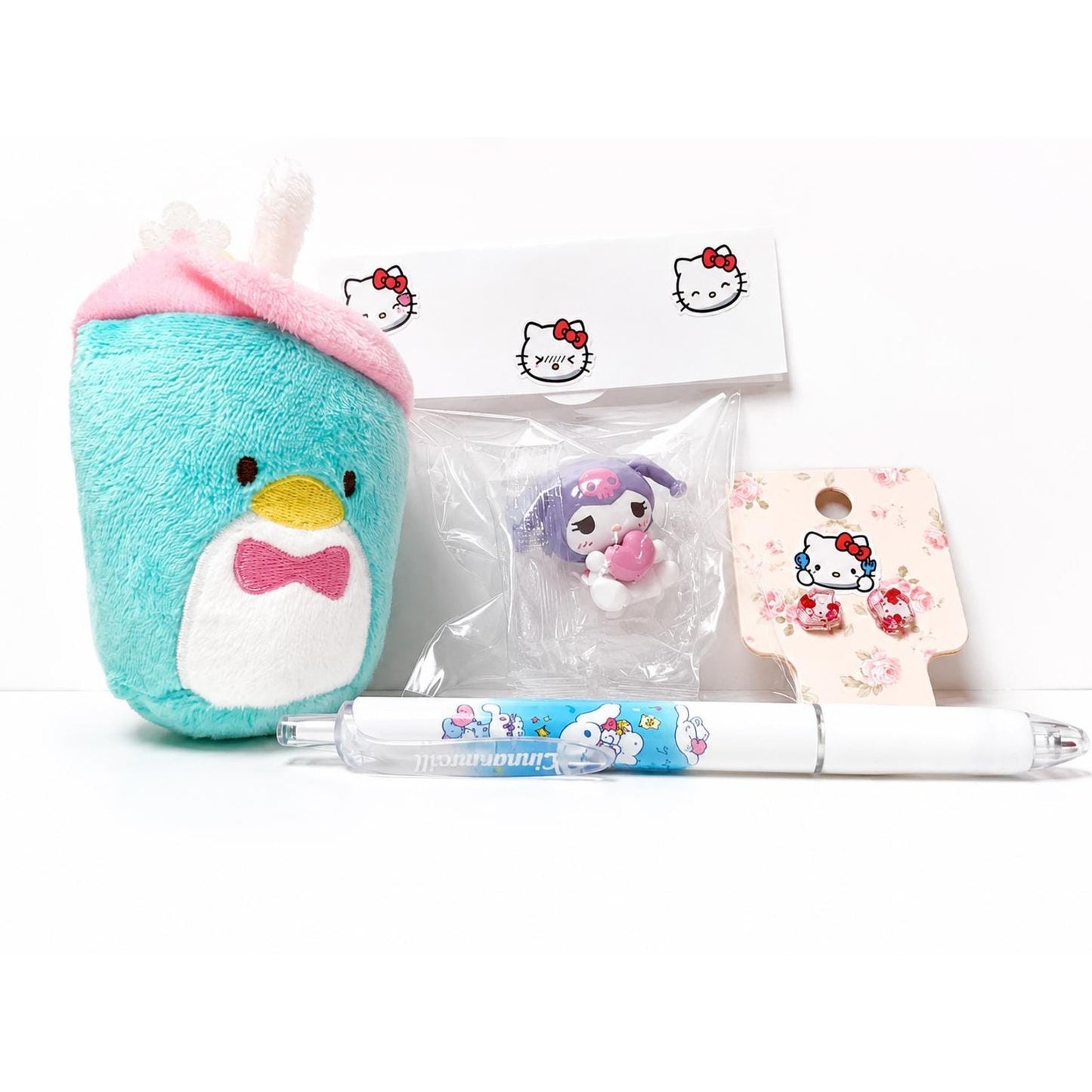 Hello Kitty & Friends 13-Piece Gift Bundle | Tote Bag, Mini Lunchbox, Hair Claws, Pen, Earrings, Sanrio Gift Set