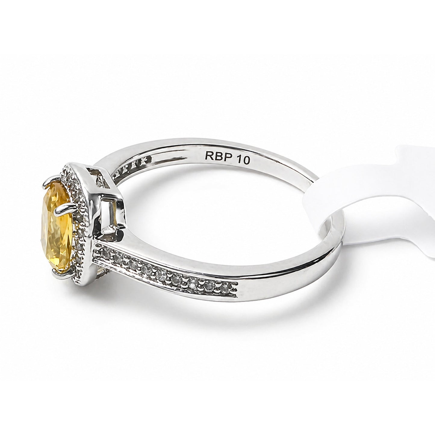 Vintage Style Citrine Ring Size 10 Sterling Silver 925 Cushion Cut