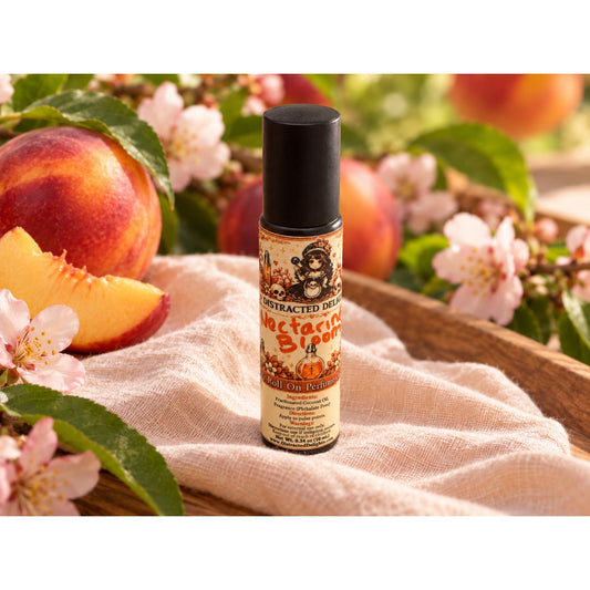 Nectarine Bloom Roll On Perfume Oil, Citrus Floral Scent, Handmade