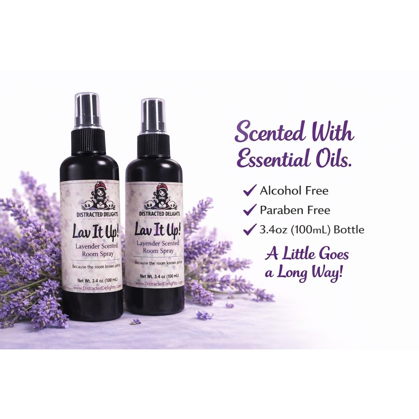 Lavender Essential Oil Room Spray-Alcohol Free Concentrated Room & Linen Spray