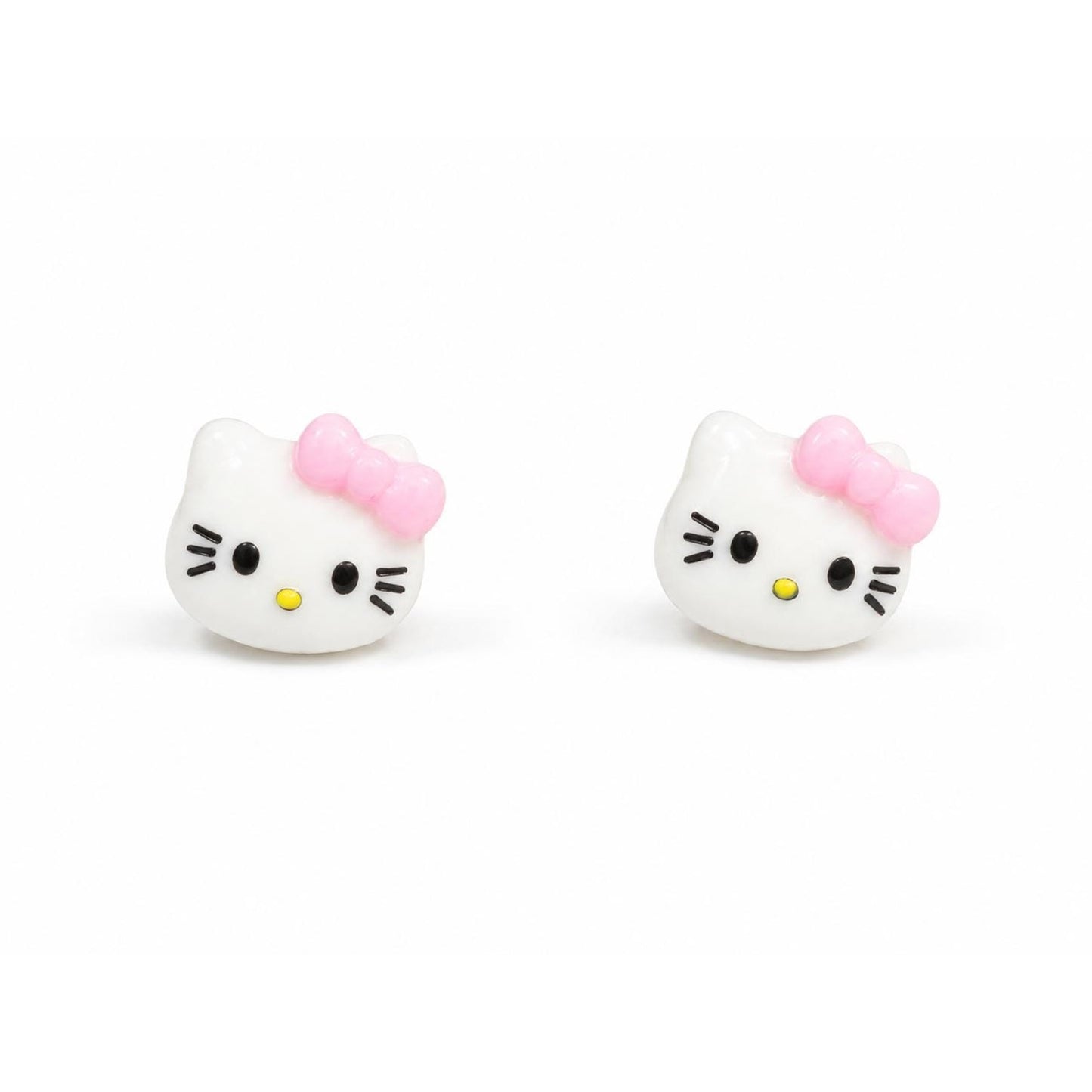 Hello Kitty Summer Stud Earrings Set | Hello Kitty Face & Life Preserver Stud Earrings | Cute Kawaii Earrings 2 Pair Set