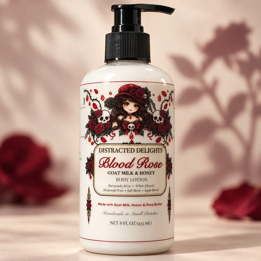 Blood Rose Gothic Romantic Wine Floral Goat Milk & Honey Lotion