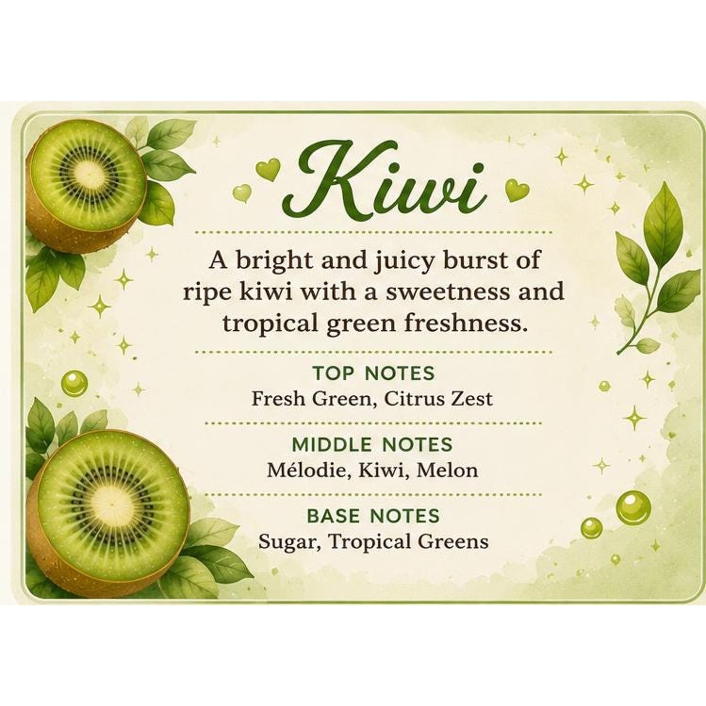 Kiwi Soy Wax Melts | Fresh Kiwi Scent | 100% Soy Wax | Highly Scented Wax Tarts | Fruity Wax Melts | Phthalate Free | 2.5 oz Clamshell