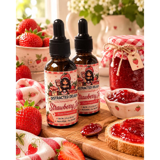 Strawberry Jam Home Fragrance Oil | Oil Warmer| Potpourri Refresher | Vacuum Filter Scent | Sweet Strawberry Vanilla Home Scent | 1 oz
