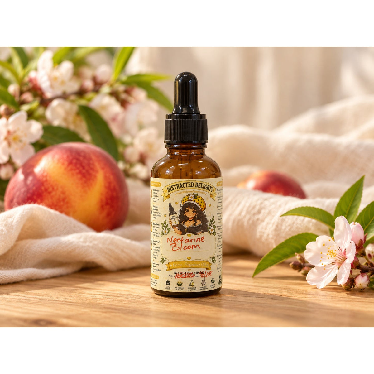 Nectarine Bloom Home Fragrance Oil, Citrus Floral Scent, 1 oz Dropper