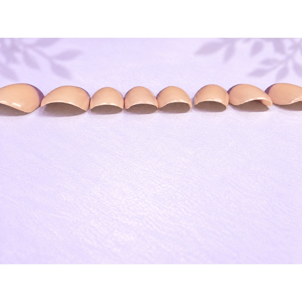 Purple French Manicure Sport Length Squoval Nail Set-Medium