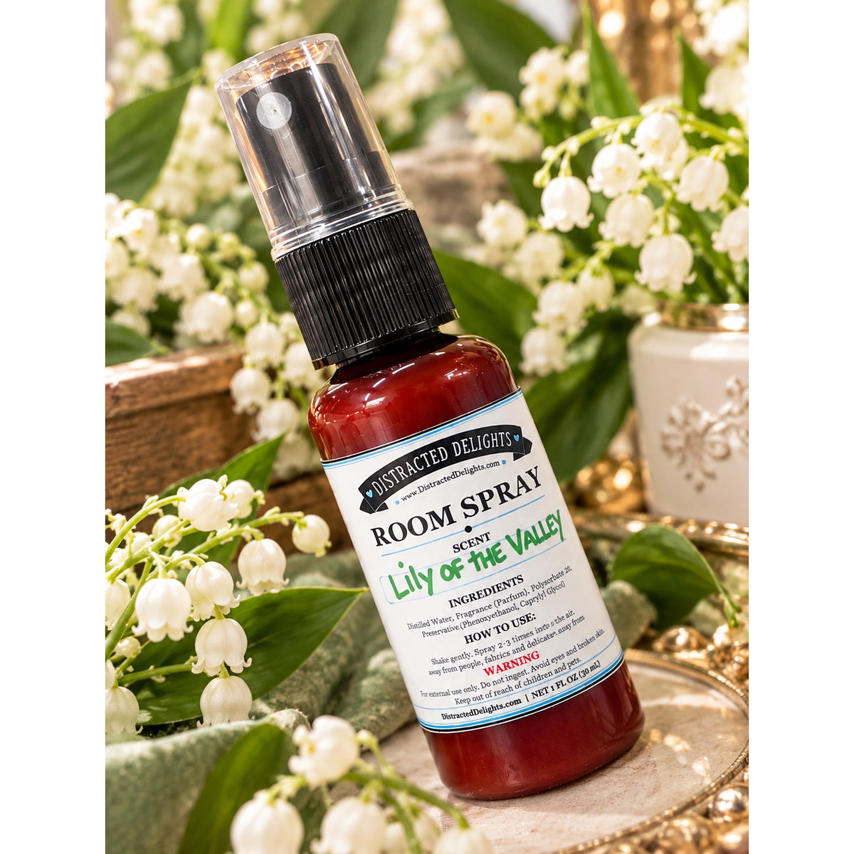 Floral Room Spray Discovery Set-Lavender, Lily Of The Valley, Rose-3-1oz Bottles