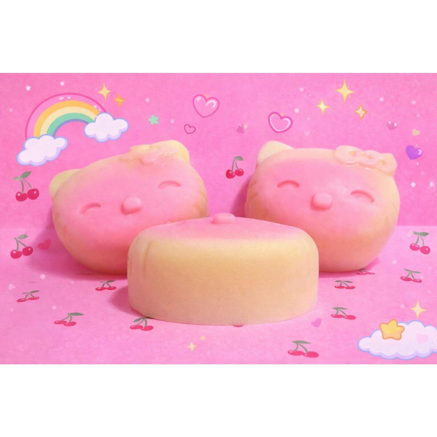 Hello Kitty Inspired Rose Jam Soap – Kawaii Pink Shea Butter Bar, Cute Gift