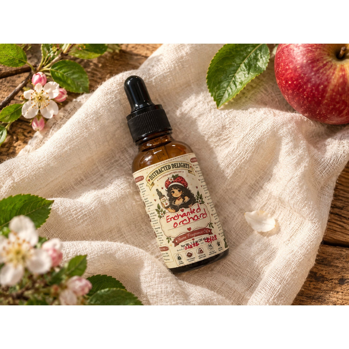 Enchanted Orchard Home Fragrance Oil, Apple Floral Vanilla Scent, 1 oz