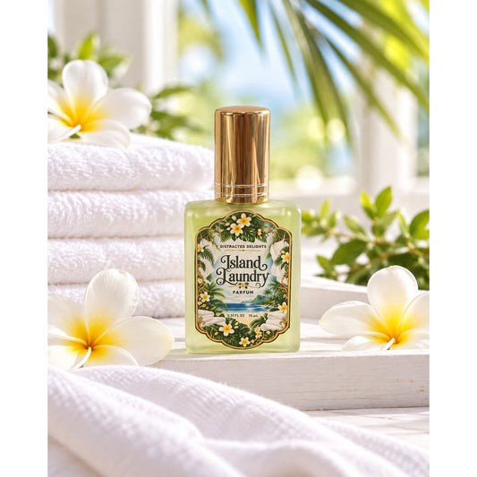 Island Laundry Parfum | Tropical Clean Laundry Perfume | Fresh Floral Fragrance | Handmade Small Batch Perfume | 15ml