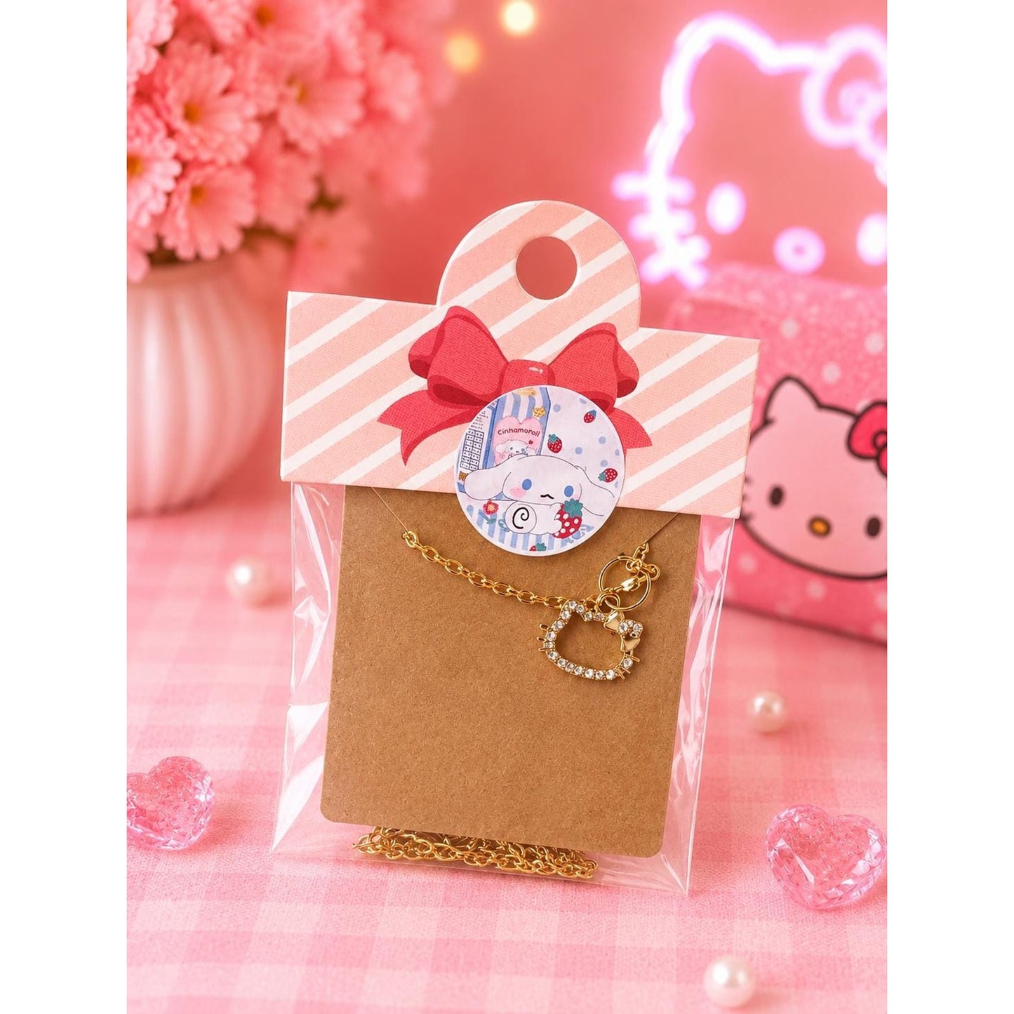 XL 16 Pc Hello Kitty Sanrio Gift Bundle | Kuromi, Pompompurin & The Crème Shop | Kawaii Gift Box | Bath Beauty, Jewelry Accessories