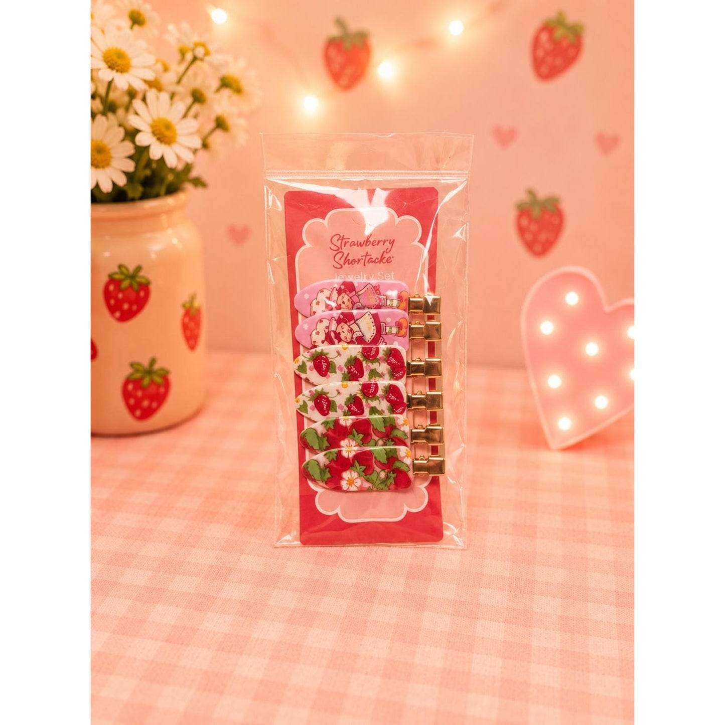 One-of-a-Kind 9-Piece Strawberry Shortcake Gift Bundle | Kawaii Gift Set | Pillowcase, Purse, Perfume, Earrings & More