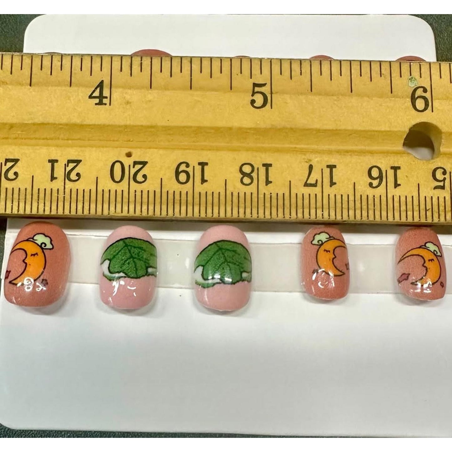 Whimsical Sport Length Press Glue On Nail Set