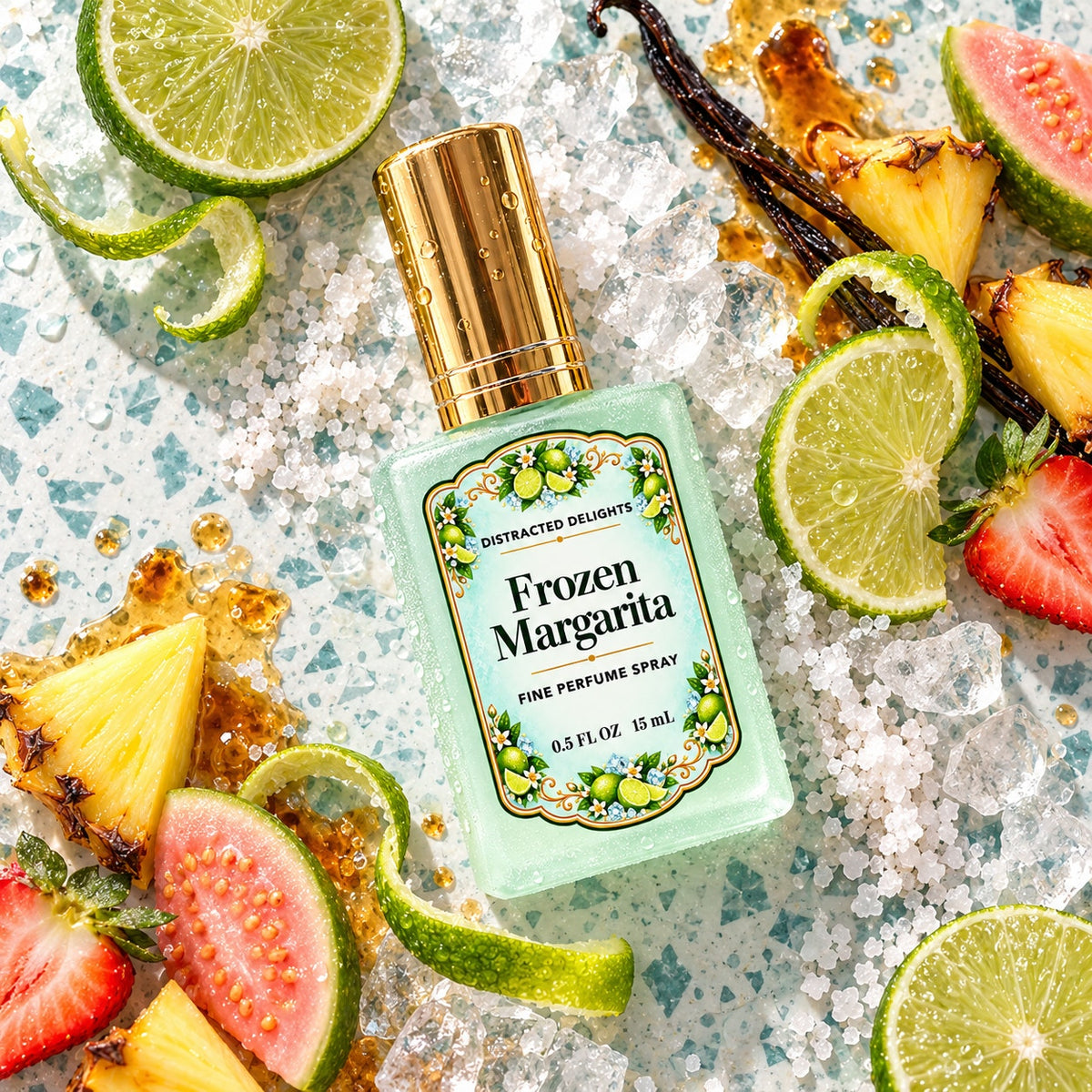 Frozen Margarita Handmade Perfume Lime, Guava, Strawberry, Pineapple Vanilla Rum