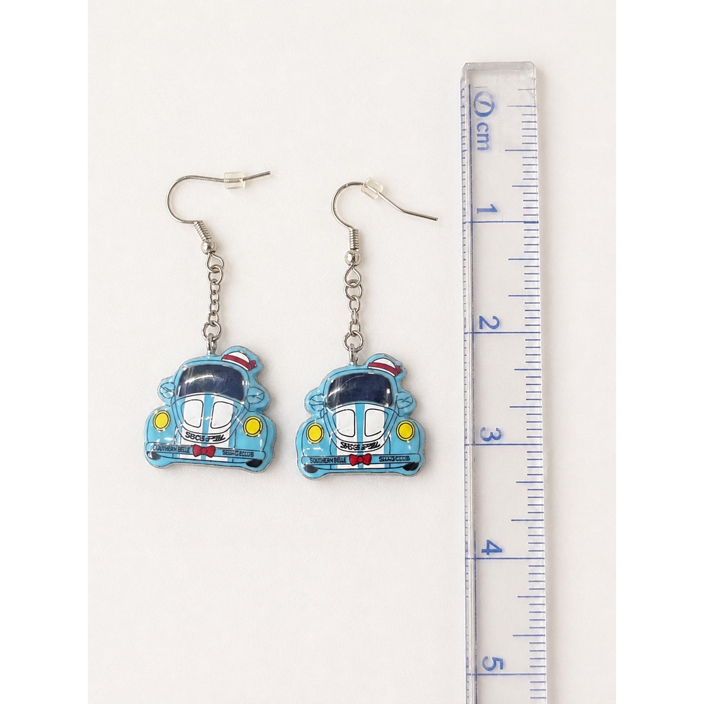 Sanrio Tuxedosam Blue Car Dangle Earrings 2024 Novelty Fashion Jewelry