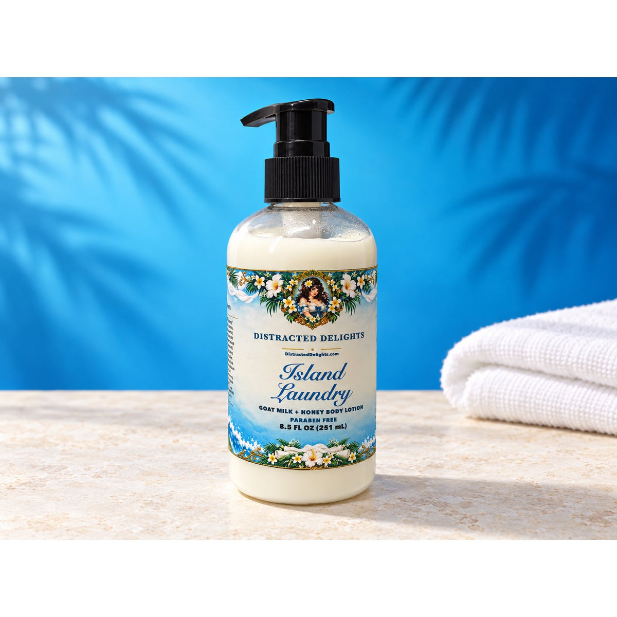 Island Laundry-Fresh Linen Scent-Goat Milk Honey Paraben Free Shea Butter Lotion