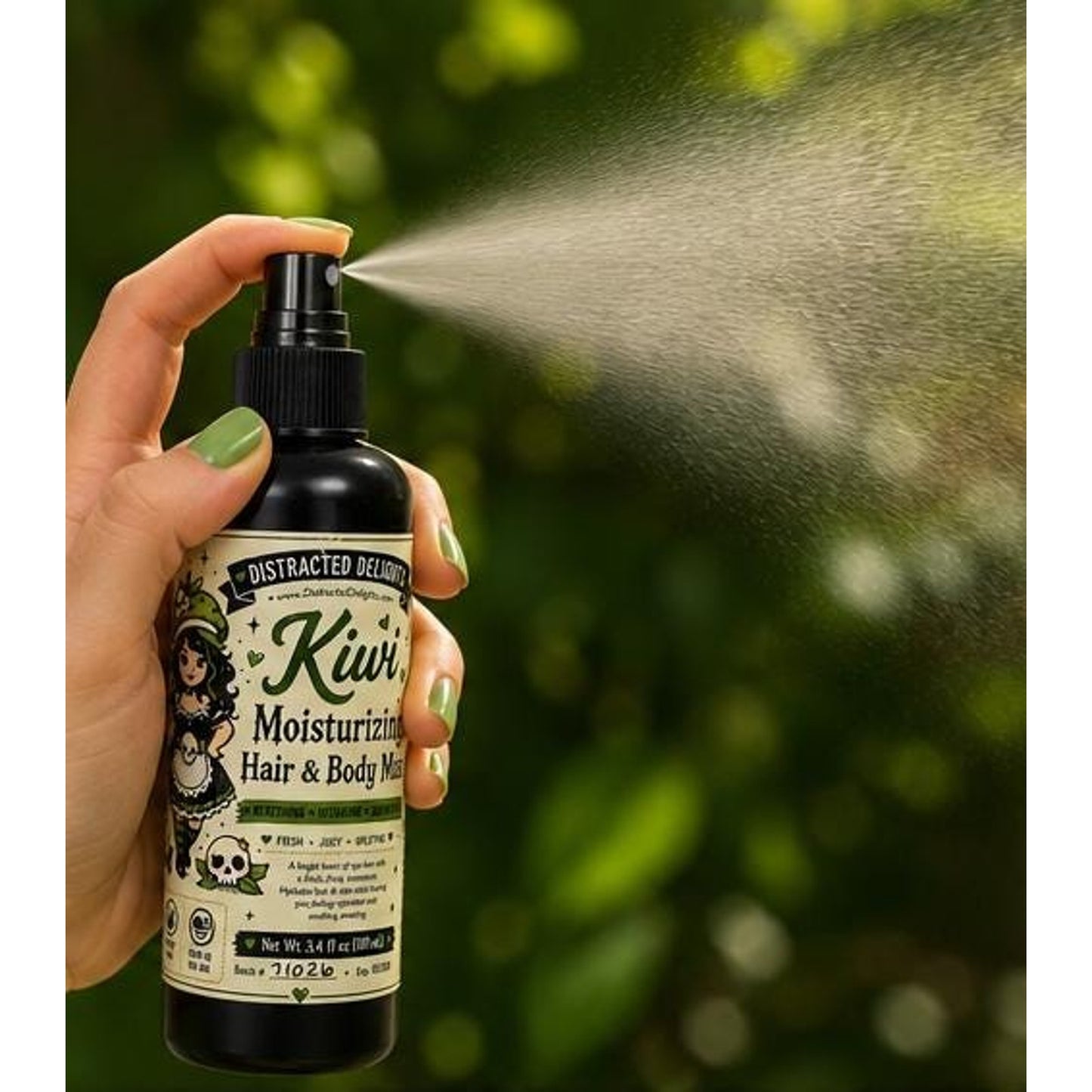 Tropical Kiwi Moisturizing Hair & Body Mist | Lightweight Hydrating Spray (3.4 oz)