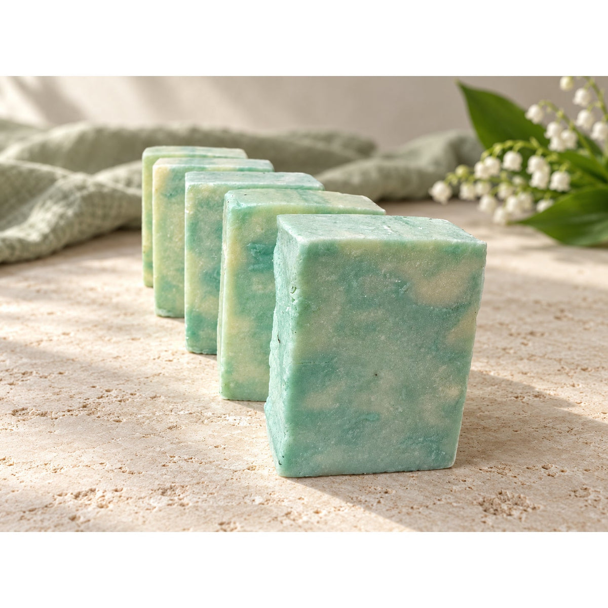 Lily of the Valley Green Muguet Soap Bar Handmade Cold Process