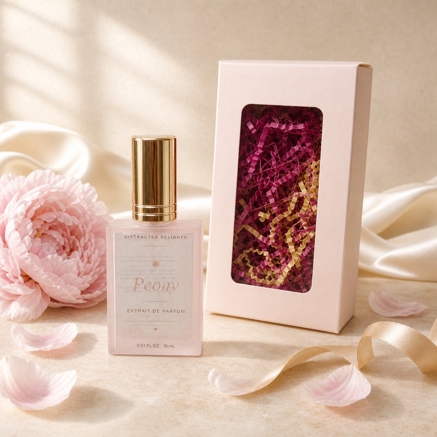 Peony Extrait de Parfum 15 mL Floral Perfume Spray Rose Red Berry Scent