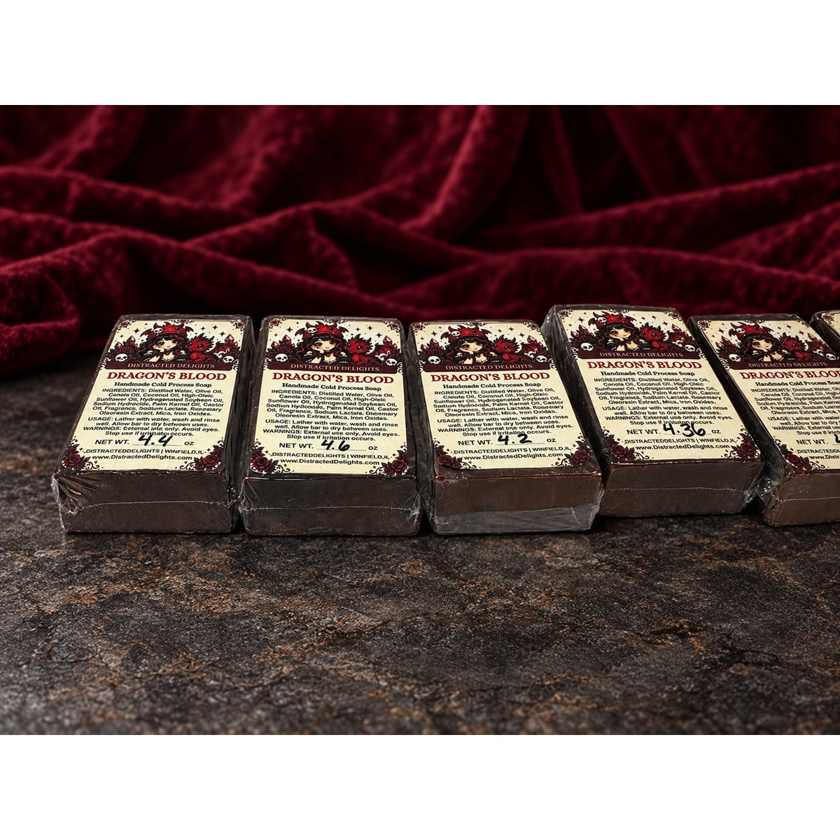 Dragon's Blood Soap Bar Handmade Cold Process Strong Scent Gothic Gift