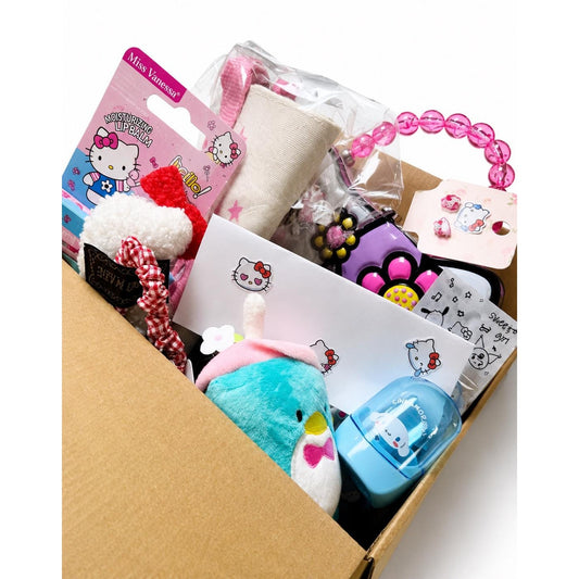 Hello Kitty & Friends 13-Piece Gift Bundle | Tote Bag, Mini Lunchbox, Hair Claws, Pen, Earrings, Sanrio Gift Set