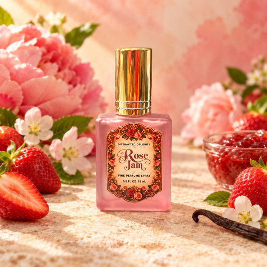 Rose Jam Sugared Strawberry Floral Eau De Toilette Gourmand Perfume-.51 oz