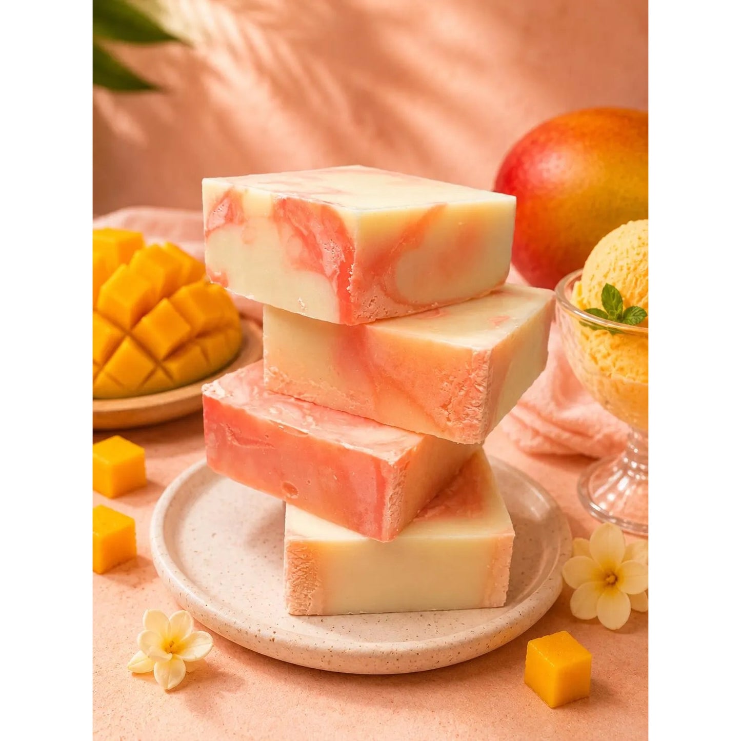Mango Sorbet Handmade Soap | Cold Process Artisan Soap | Fruity Citrus Soap