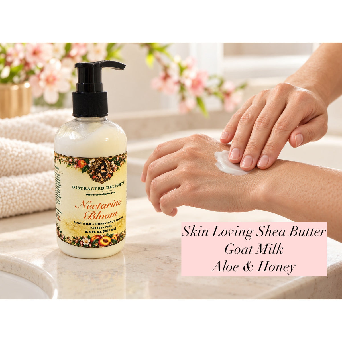 Nectarine Bloom Goat Milk Honey Paraben Free Shea Butter Aloe Citrus Floral