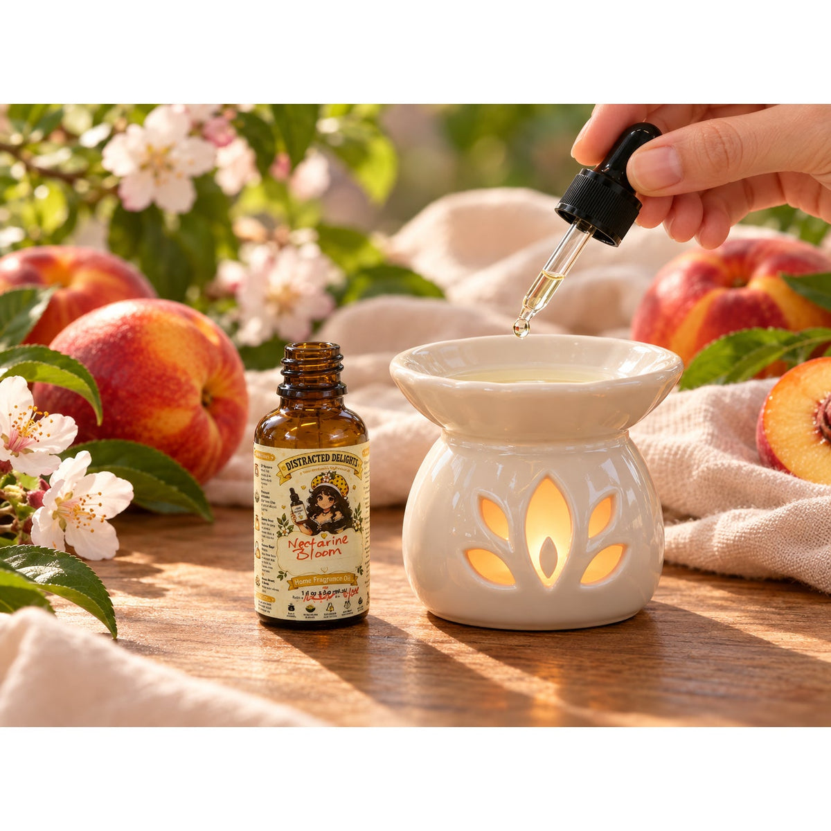 Nectarine Bloom Home Fragrance Oil, Citrus Floral Scent, 1 oz Dropper