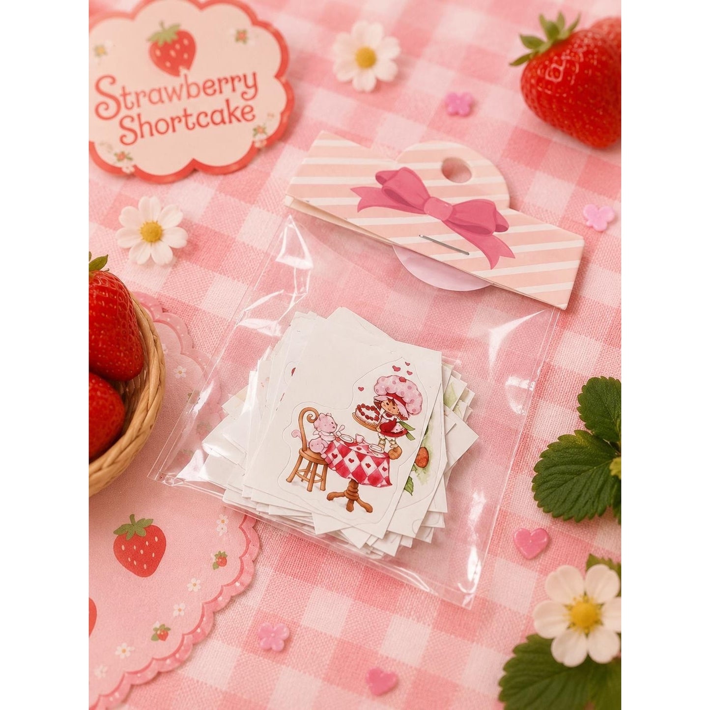 Strawberry Shortcake 9 Pc Gift Bundle Kawaii Beauty Collectibles Tote
