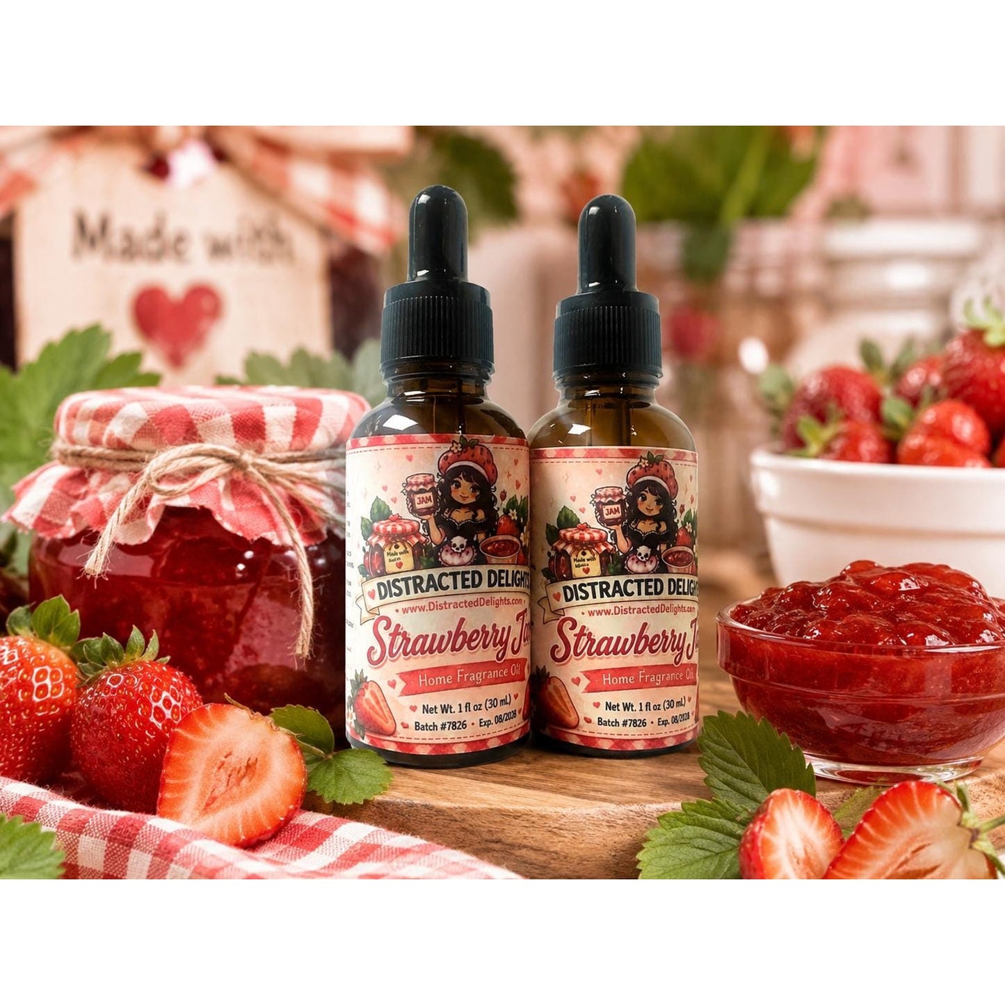Strawberry Jam Home Fragrance Oil | Oil Warmer| Potpourri Refresher | Vacuum Filter Scent | Sweet Strawberry Vanilla Home Scent | 1 oz