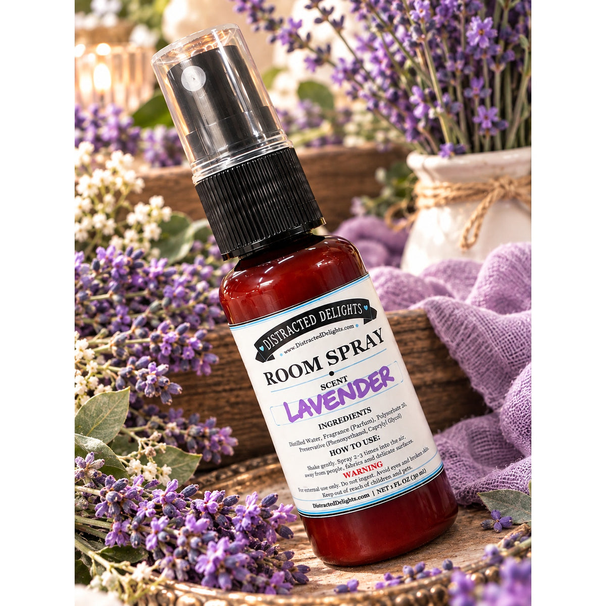 Floral Room Spray Discovery Set-Lavender, Lily Of The Valley, Rose-3-1oz Bottles