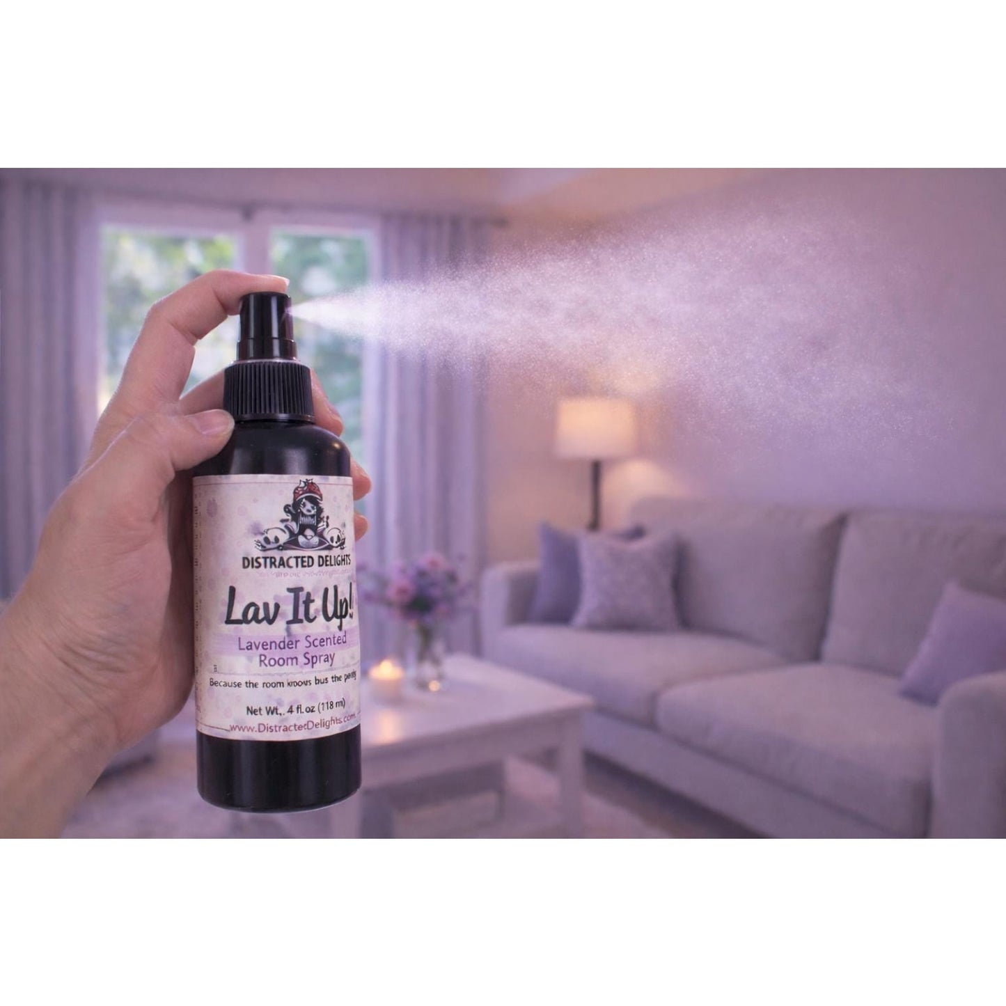 Lavender Essential Oil Room Spray-Alcohol Free Concentrated Room & Linen Spray
