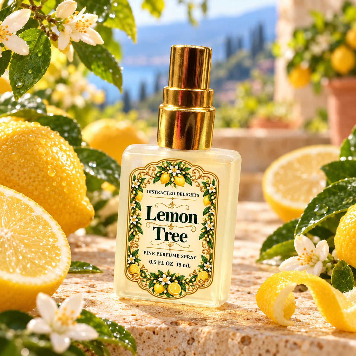 Lemon Tree Perfume, Citrus Lavender Green & Herbal Fine Fragrance Spray 0.5 fl oz
