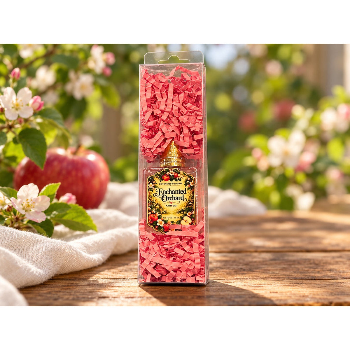 Enchanted Orchard Parfum Spray, Handmade Apple Floral Perfume, .51 oz