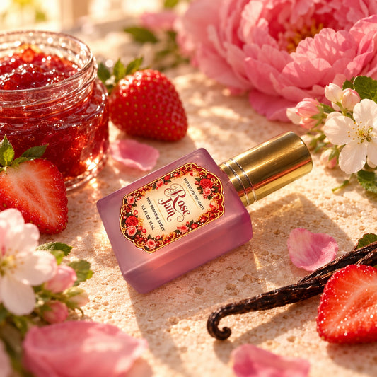 Rose Jam Sugared Strawberry Floral Eau De Toilette Gourmand Perfume-.51 oz
