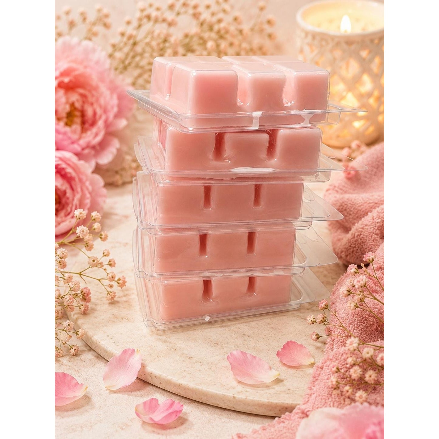 Peony Wax Melts | Blushing Peony & Fruit Soy Wax Melts | Floral Wax Tarts | Rose Scented Home Fragrance | Wax Warmer Melts