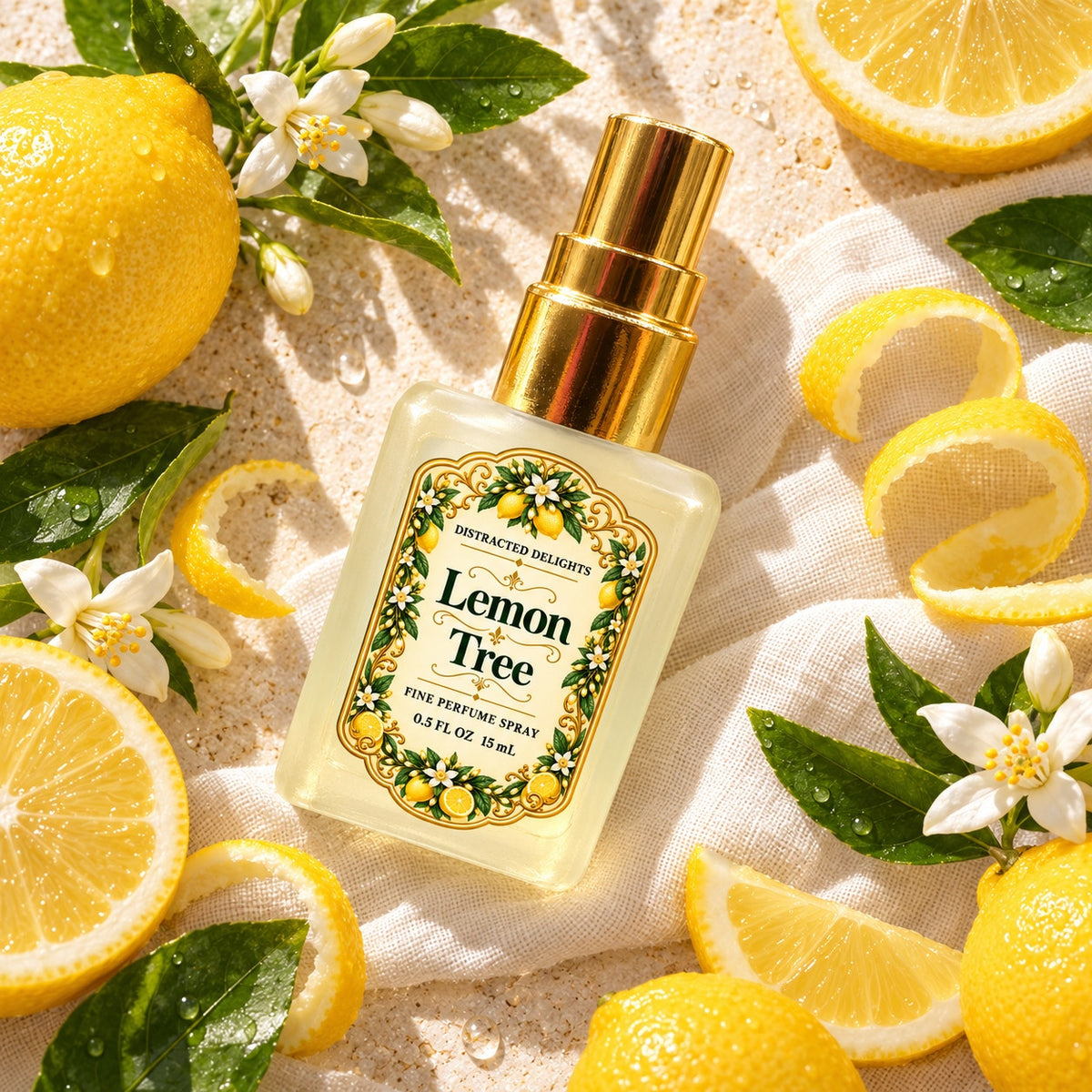 Lemon Tree Perfume, Citrus Lavender Green & Herbal Fine Fragrance Spray 0.5 fl oz