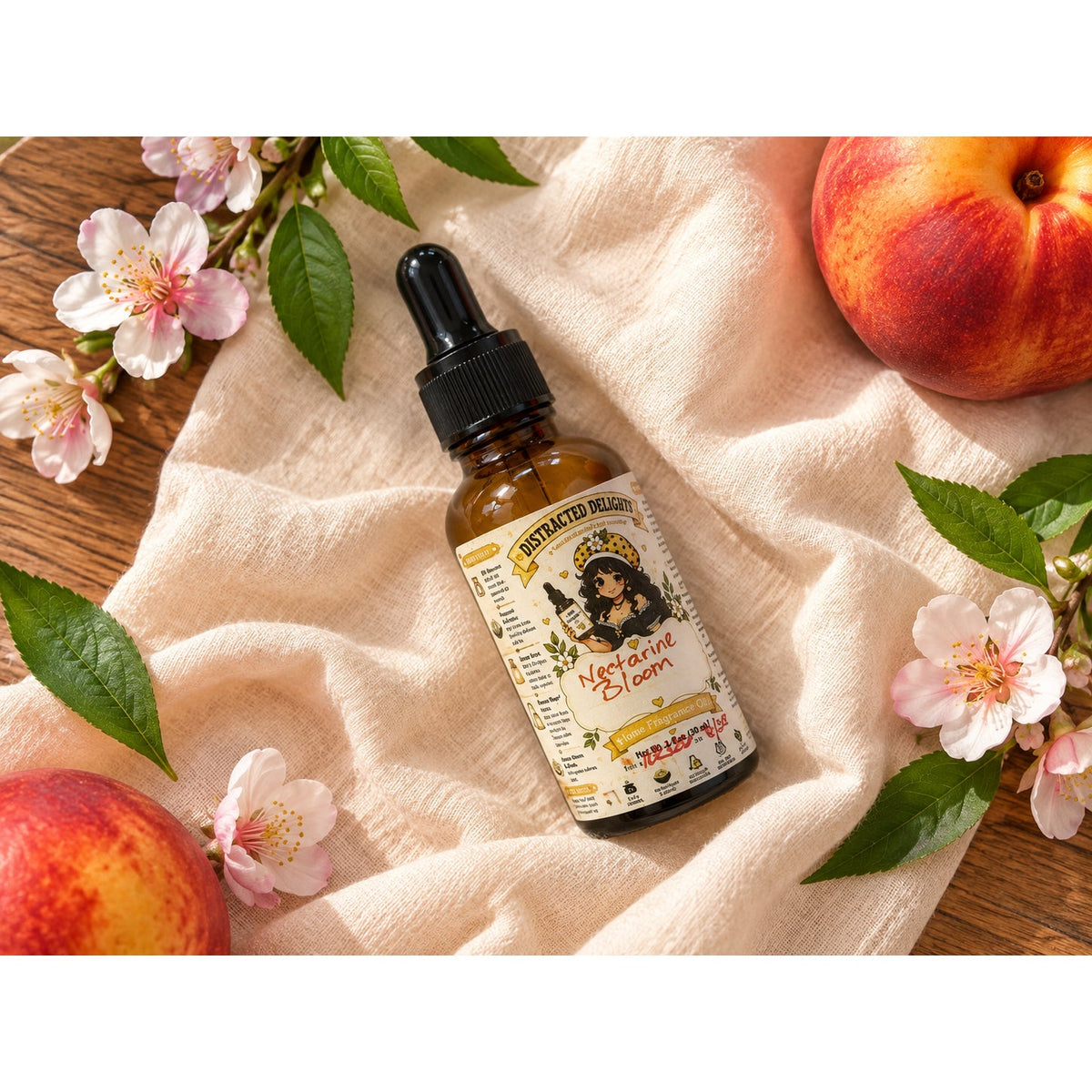 Nectarine Bloom Home Fragrance Oil, Citrus Floral Scent, 1 oz Dropper