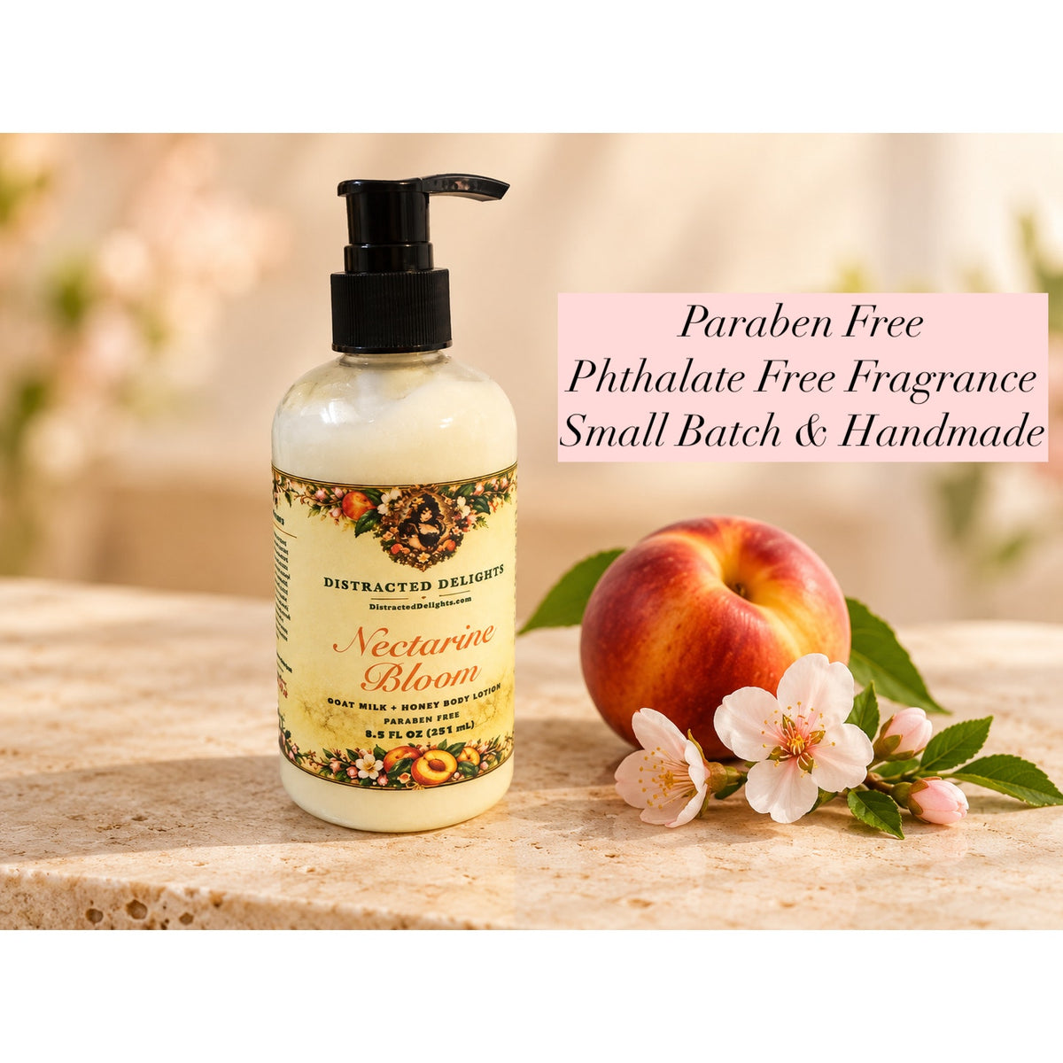 Nectarine Bloom Goat Milk Honey Paraben Free Shea Butter Aloe Citrus Floral